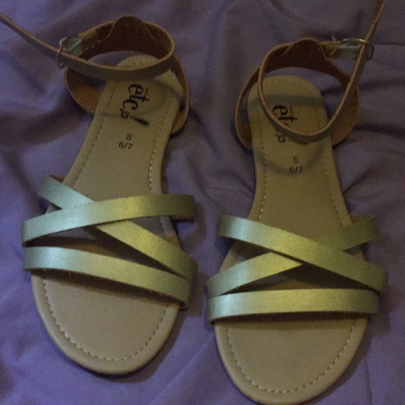 Forever 21 Shoes - Gold Metallic Gladiator Sandals